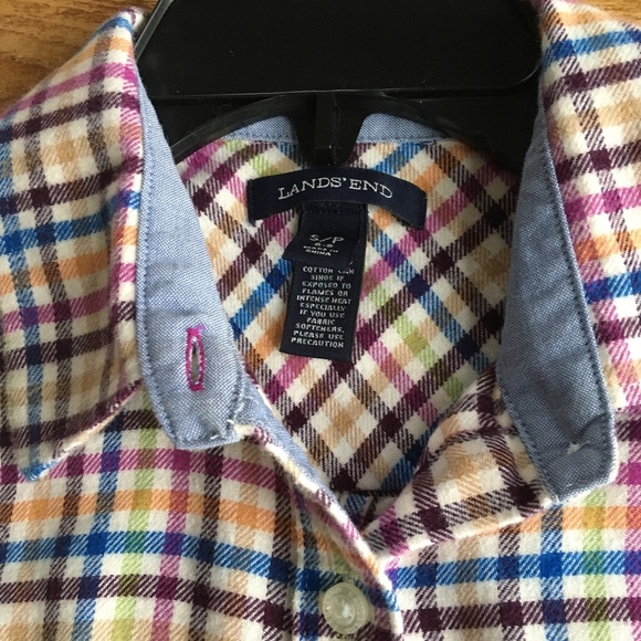 Lands' End Flannel Shirt SP - Picture 6 of 9